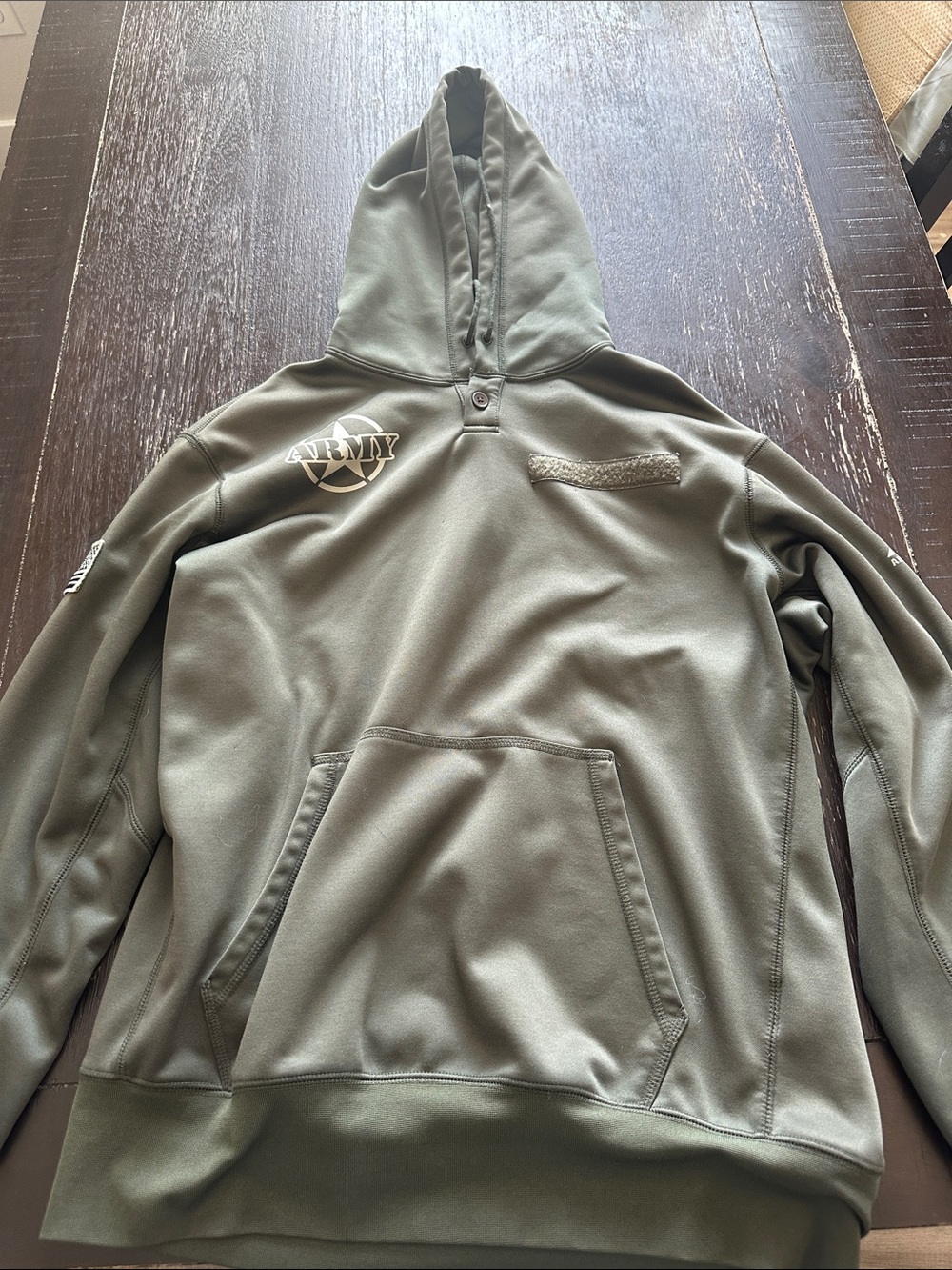 U.S. Army Olive Green Crewneck Hooded Sweatshirt
